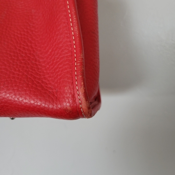 Dooney & Bourke Red Pebbled Leather Tote Bag Crossbody Purse Wallet - Picture 5 of 12